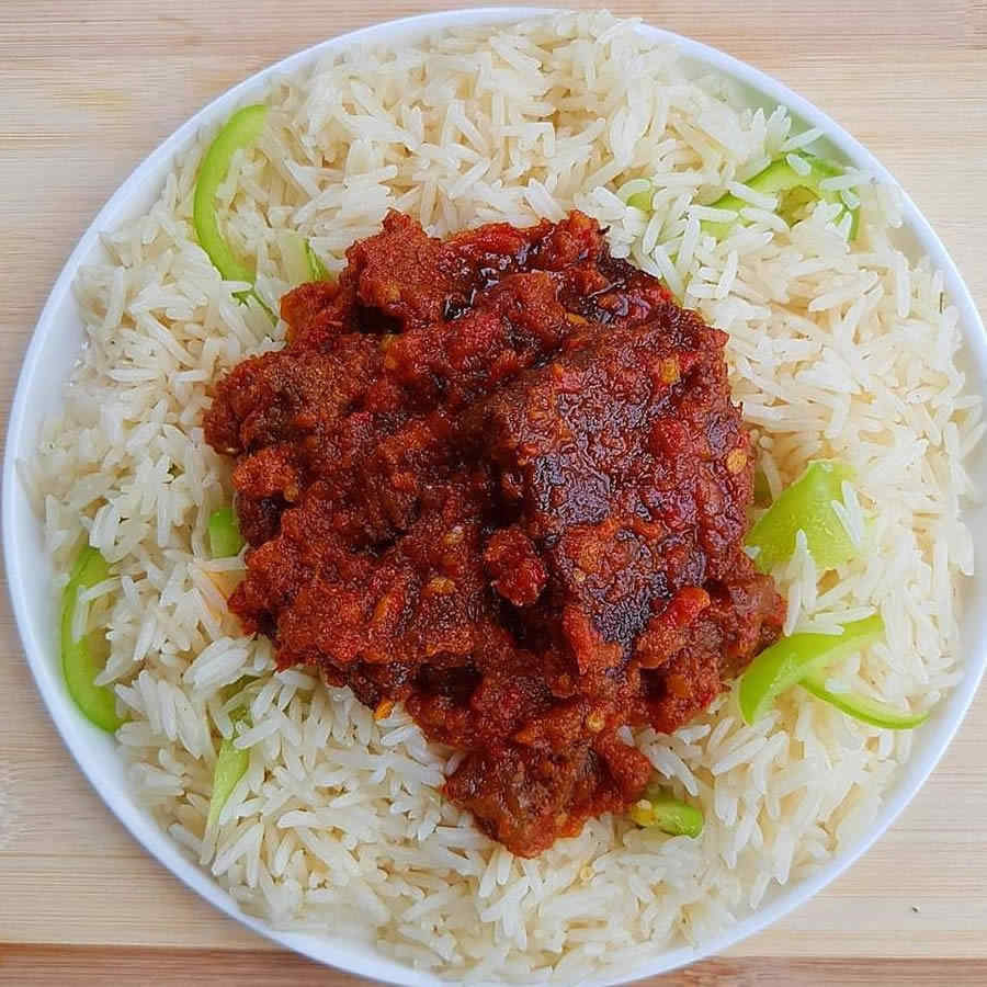 picture of White Rice & Stew